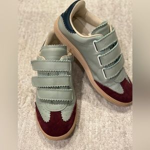 Isabel Marant Beth Sneakers. Mint Green, Maroon, Navy and Cream.